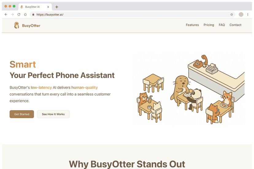 BusyOtter Product Website
